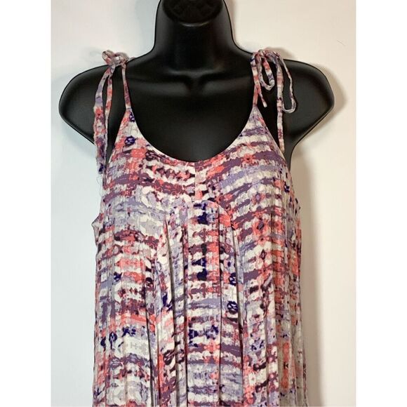 Hope & Harlow Women's Tie Dyed Scoop Neck Shift Dress Multicolor Size 10 - Picture 2 of 9